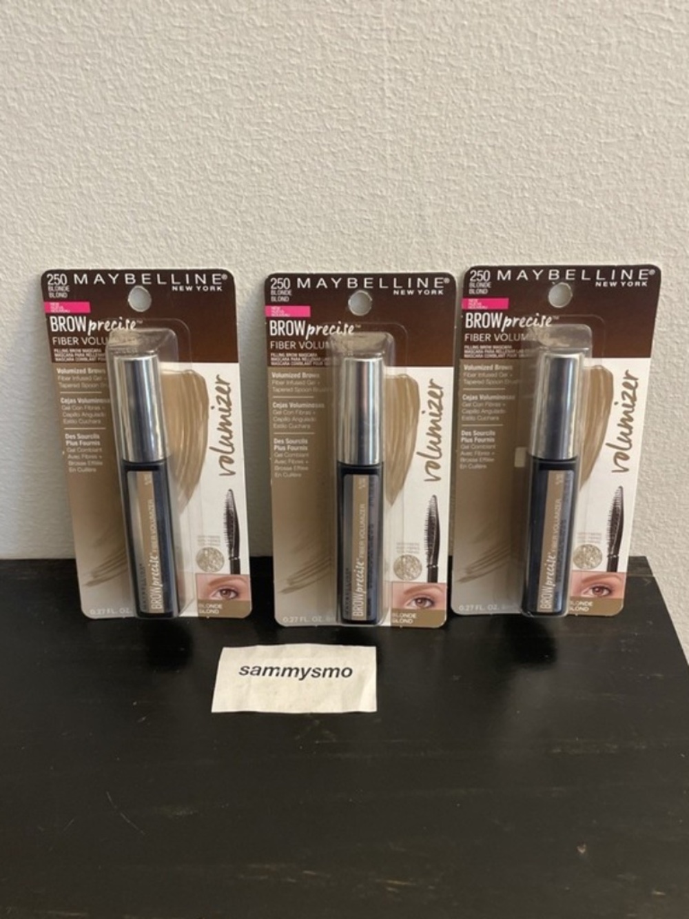 Maybelline Brow Precise Fiber Volumizer Mascara 250 BLONDE, x3 Discontinu, Read